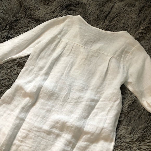 Viola Borghi white linen top - Picture 2 of 5